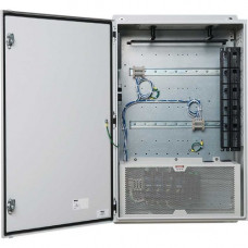 Panduit Zone Enclosure, 24"x36" , Steel, 2 Switches - 24" Width x 11.6" Depth x 36" Height - 1 - Gray - Mild Steel, Copper - TAA Compliance Z23U-S21