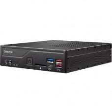 Shuttle XPC slim DH470 Barebone System Slim PC - Intel H470 Chipset - Socket LGA-1200 - 1 x Processor Support - Black - 64 GB DDR4 SDRAM DDR4-2933/PC4-23466 Maximum RAM Support - Serial ATA/600 - Intel HD Graphics Integrated - 1 x Total Bays - 1 2.5"