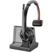 Plantronics Savi 8200 Series Wireless Dect Headset System - Mono - Black - Wireless - Bluetooth/DECT 6.0 - 590.6 ft - 32 Ohm - 20 Hz - 20 kHz - Over-the-head - Monaural - Supra-aural - Noise Cancelling Microphone - Noise Canceling - TAA Compliance 207322-