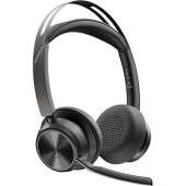 Plantronics Poly Voyager Focus 2 Headset - Stereo - USB Type A - Wired/Wireless - Bluetooth - 164 ft - 20 Hz - 20 kHz - Over-the-head - Binaural - Ear-cup - MEMS Technology, Noise Cancelling, Electret, Condenser Microphone - Noise Canceling 214432-02