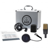 Harman International Industries AKG C414 XLII Microphone - 20 Hz to 20 kHz - Wired - Condenser - Cardioid, Wide-cardioid, Hyper-cardioid, Omni-directional, Bi-directional - Shock Mount - XLR 3059X00060