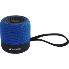 Verbatim Speaker System - Wireless Speaker(s) - Portable - Battery Rechargeable - Blue - 100 Hz - 20 kHz - TrueWireless Stereo - microSD - Bluetooth - Bluetooth Pairing, Carrying Strap, USB Charging Port, Microphone, Hands-free, Power Bass, TrueWireless P