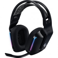 Logitech G733 Lightspeed Wireless RGB Gaming Headset - Stereo - Wireless - 65.6 ft - 5 Kilo Ohm - 20 Hz - 20 kHz - Over-the-head - Binaural - Circumaural - Cardioid, Uni-directional Microphone - Black - TAA Compliance 981-000863