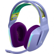 Logitech G733 Lightspeed Wireless RGB Gaming Headset - Stereo - Wireless - 65.6 ft - 5 Kilo Ohm - 20 Hz - 20 kHz - Over-the-head - Binaural - Circumaural - Cardioid, Uni-directional Microphone - Lilac - TAA Compliance 981-000889