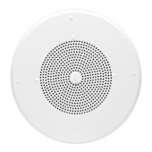 Valcom V-1020C Ceiling Mountable, Flush Mount Speaker - 1 W RMS - Semi-gloss White - 80 Hz to 15 kHz - 600 Ohm - TAA Compliance V-1020C