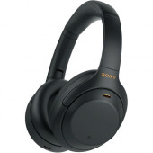 Sony WH-1000XM4 Wireless Noise-Canceling Headphones - Stereo - Mini-phone - Wired/Wireless - Bluetooth - 32.8 ft - 4 Hz - 40 kHz - Over-the-head - Binaural - Circumaural - 3.94 ft Cable - Noise Canceling - Black WH1000XM4/B