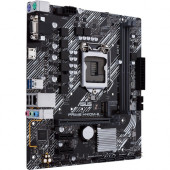 Asus Prime H410M-E Desktop Motherboard - Intel Chipset - Socket LGA-1200 - 64 GB DDR4 SDRAM Maximum RAM - DIMM, UDIMM - 2 x Memory Slots - Gigabit Ethernet - 2 x USB 3.1 Port - HDMI - 1 x RJ-45 - 4 x SATA Interfaces 90MB13H0-M0AAY0