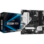 ASRock B550M Pro4 Desktop Motherboard - AMD Chipset - Socket AM4 - 128 GB DDR4 SDRAM Maximum RAM - DIMM, UDIMM - 4 x Memory Slots - Gigabit Ethernet - 6 x USB 3.1 Port - HDMI - 1 x RJ-45 - 6 x SATA Interfaces B550M PRO4