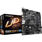 Gigabyte Ultra Durable B560M DS3H V2 (rev. 1.0) Desktop Motherboard - Intel Chipset - Socket LGA-1200 - Intel Optane Memory Ready - Micro ATX - Pentium Gold, Celeron, Core i5, Core i7, Core i9, Core i3 Processor Supported - 128 GB DDR4 SDRAM Maximum RAM -