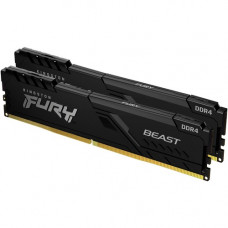 Kingston FURY Beast 32GB (2 x 16GB) DDR4 SDRAM Memory Kit - 32 GB (2 x 16GB) - DDR4-3000/PC4-24000 DDR4 SDRAM - 3000 MHz - CL16 - 1.35 V - 288-pin - DIMM - Lifetime Warranty KF430C16BBK2/32