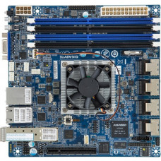 Gigabyte MA10-ST0 Server Motherboard - Intel Chipset - Socket BGA-1310 - Intel Atom C3958 Hexadeca-core (16 Core) 2 GHz - Mini ITX - 128 GB DDR4 SDRAM Maximum RAM - 2.40 GHz, 2.13 GHz, 1.87 GHz Memory Speed Supported - DIMM, UDIMM - 4 x Memory Slots - Int