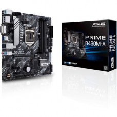 Asus Prime B460M-A Desktop Motherboard - Intel Chipset - Socket LGA-1200 - 128 GB DDR4 SDRAM Maximum RAM - DIMM, UDIMM - 4 x Memory Slots - Gigabit Ethernet - 4 x USB 3.1 Port - HDMI - DVI - 1 x RJ-45 - 6 x SATA Interfaces PRIME B460M-A