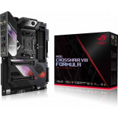 Asus ROG Crosshair VIII Formula Desktop Motherboard - AMD Chipset - Socket AM4 - 128 GB DDR4 SDRAM Maximum RAM - DIMM, UDIMM - 4 x Memory Slots - Gigabit Ethernet - Wireless LAN - IEEE 802.11ax - 2 x RJ-45 - 8 x SATA Interfaces ROG CROSSHAIR VIII FORMULA