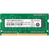 Transcend TS1GSK64W6H-I 8GB DDR3 SDRAM Memory Module - For Notebook - 8 GB - DDR3-1600/PC3L-12800 DDR3 SDRAM - 1600 MHz Dual-rank Memory - CL11 - 1.50 V - Non-ECC - Unbuffered - 204-pin - SoDIMM - Lifetime Warranty TS1GSK64W6H-I