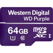 Western Digital WD Purple WDD064G1P0A 64 GB Class 10/UHS-I (U1) microSDXC - 100 MB/s Read - 60 MB/s Write - 3 Year Warranty WDD064G1P0A