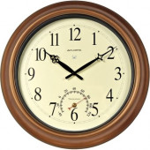 Chaney Instrument Co AcuRite 18-inch Atomic Metal Copper Outdoor Clock with Thermometer - Analog - Atomic 50314A1