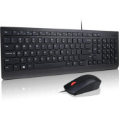 Lenovo Essential Wired Keyboard and Mouse Combo - USB Cable Spanish (Latin America) - USB Cable Optical - 1000 dpi - Compatible with Tablet, Notebook, Desktop Computer (Windows, Linux) 4X30L79907