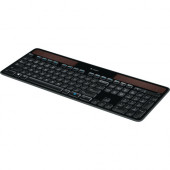 Logitech Wireless Solar Keyboard K750 - Gray - Brown Box - Wireless Connectivity - RF - 32.81 ft - 2.40 GHz - USB Interface Multimedia, Eject, Brightness Hot Key(s) - MAC - Mac - Silver - RoHS, TAA, WEEE Compliance 920-003472