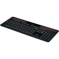 Logitech Wireless Solar Keyboard K750 - Gray - Brown Box - Wireless Connectivity - RF - 32.81 ft - 2.40 GHz - USB Interface Multimedia, Eject, Brightness Hot Key(s) - MAC - Mac - Silver - RoHS, TAA, WEEE Compliance 920-003472