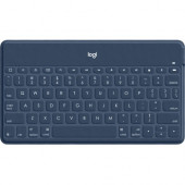 Logitech Keys-To-Go Keyboard - Wireless Connectivity - Bluetooth Home, Brightness, Multimedia, Search, Volume Control, Lock, Bluetooth Pair, Battery-check Button Hot Key(s) - iPad, iPhone, Apple TV, Tablet, Notebook - iOS - Scissors Keyswitch - Blue 920-0