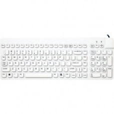 Man & Machine Premium Full Size Waterproof Disinfectable Keyboard - Cable Connectivity - USB Interface - English, French - Compatible with Computer (PC, Mac) - Industrial Silicon Rubber - Red ECOOL/R5