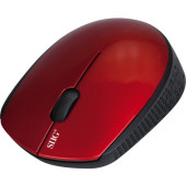 SIIG 3-Button Wireless Optical Mouse - Red - Optical - Wireless - Radio Frequency - Red - Retail - USB Type A - 1200 dpi - Desktop Computer, Notebook - Scroll Wheel - 3 Button(s) JK-WR0Q12-S1