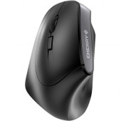 CHERRY MW 4500 Left Wireless Ergonomic Mouse - Optical - Wireless - 2.40 GHz - Black - USB - 1200 dpi - Scroll Wheel - 6 Button(s) - 2 Programmable Button(s) - Left-handed Only - TAA Compliance JW-4550