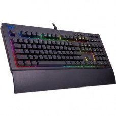 Thermaltake Premium X1 RGB Cherry MX Blue Keyboard - Cable Connectivity - USB Interface - German - QWERTY Layout - Windows, PC - Mechanical Keyswitch - Black KB-TPX-BLBRUS-01