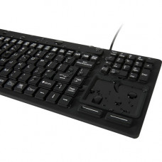 Wetkeys Waterproof "Touchpad Plus" Pro-grade Keyboard w/Touchpad (USB) (Black) - Cable Connectivity - USB Interface - 106 KeyTouchPad - Mac, PC - Industrial Silicon Rubber Keyswitch - Black KBWKRC106T-BK