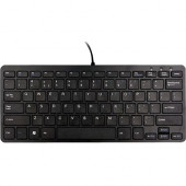 Ergoguys R-Go Tools Compact Ergonomic Wired Keyboard, QWERTY, Black - Cable Connectivity - USB Interface - QWERTY Layout - Black RGOECQYBL