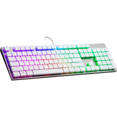 Cooler Master SK650 Keyboard - Cable Connectivity - USB 2.0 Type A Interface - PC - Mechanical Keyswitch - Silver/White SK-650-SKLR1-US