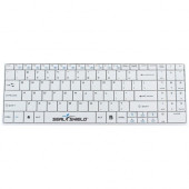 Seal Shield Cleanwipe Waterproof Keyboard - SSKSV099BE - Cable Connectivity - USB Interface - Belgian - Compatible with Mac, PC - AZERTY Keys Layout - Scissors - White SSKSV099BE