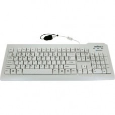 Seal Shield Silver Seal Waterproof Keyboard - SSWKSV208CZZ - Cable Connectivity - USB Interface - 105 Key - Czech - Compatible with Mac, PC - QWERTZ Keys Layout - Membrane - White SSWKSV208CZZ