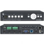 Kramer 18G 4K Presentation Switcher/Scaler with HDBaseT & HDMI Simultaneous Outputs - Functions: Video Switcher, Video Scaling, Audio Embedding - HDMI - 2048 x 1080 - VGA - Network (RJ-45) - USB - Audio Line In - Audio Line Out - PC - Rack-mountable, 