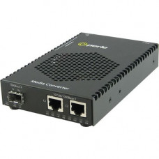 Perle S-1110DPP-SFP Media Converter - 2x PoE+ (RJ-45) Ports - 10/100/1000Base-T, 1000Base-X - 1 x Expansion Slots - 1 x SFP Slots - Rail-mountable, Rack-mountable, Wall Mountable - REACH, RoHS, WEEE Compliance 05083004