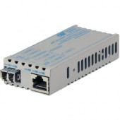 Omnitron Systems miConverter PoE/PD 10/100/1000 Gigabit Ethernet Fiber Media Converter RJ45 LC Multimode 550m - 1 x 10/100/1000BASE-T, 1 x 1000BASE-SX, US AC & PoE Powered, Lifetime Warranty 1226D-0-01