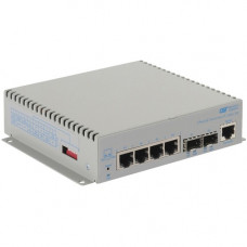 Omnitron Systems OmniConverter 10G/M, 2xSFP/SFP+, 8xRJ-45, 1xAC Powered Extended Temp - 10 Ports - Manageable - 2 Layer Supported - Modular - Optical Fiber, Twisted Pair - Wall Mountable, DIN Rail Mountable, Shelf Mountable, Rack-mountable - 5 Year Limite