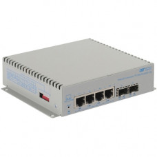 Omnitron Systems OmniConverter 10GPoEBT/Sx 3062B-0-24-9W Ethernet Switch - 6 Ports - 2 Layer Supported - Modular - 100 W PoE Budget - Optical Fiber, Twisted Pair - PoE Ports - Wall Mountable, DIN Rail Mountable, Shelf Mountable, Rack-mountable - 5 Year Li