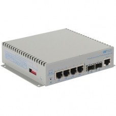 Omnitron Systems OmniConverter 10GPoEBT/M 3162B-0-24-9 Ethernet Switch - 6 Ports - Manageable - 2 Layer Supported - Modular - 100 W PoE Budget - Optical Fiber, Twisted Pair - PoE Ports - Wall Mountable, DIN Rail Mountable, Shelf Mountable, Rack-mountable 