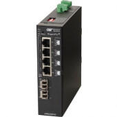 Omnitron Systems RuggedNet 3259B-1-24-1Z Ethernet Switch - 4 Ports - TAA Compliant - 2 Layer Supported - Twisted Pair, Optical Fiber - PoE Ports - Wall Mountable, Rack-mountable, DIN Rail Mountable - 5 Year Limited Warranty 3259B-1-24-1Z