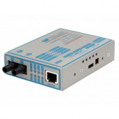 Omnitron Systems FlexPoint 100Mbps Ethernet Fiber Media Converter RJ45 ST Multimode 5km - 1 x 100BASE-TX; 1 x 100BASE-FX; Univ. AC Powered; Lifetime Warranty - RoHS, WEEE Compliance 4332-2