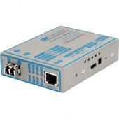 Omnitron Systems Fast Ethernet Fiber to Copper Media Converter - 1 x Network (RJ-45) - 100Base-FX, 100Base-TX - Wall Mountable, Rack-mountable, Rail-mountable, Desktop - RoHS, WEEE Compliance 4353-11