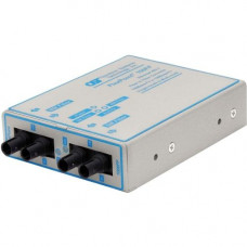 Omnitron Systems FlexPoint 100Mbps Ethernet Fiber to Fiber Media Converter ST Multimode 5km to Single-Mode 30km - 1 x 100BASE-FX; 1 x 100BASE-LX; Univ. AC Powered; Lifetime Warranty 4410-2