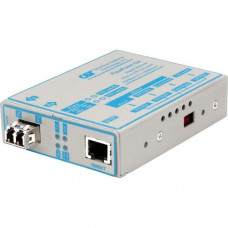 Omnitron Systems FlexPoint 1000Mbps Gigabit Ethernet Fiber Media Converter RJ45 LC Multimode 550m - 1 x 1000BASE-T; 1 x 1000BASE-SX; US AC Powered; Lifetime Warranty - RoHS, WEEE Compliance 4672-1