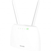 Tenda 4G06 IEEE 802.11b/g/n 1 SIM Ethernet, Cellular Modem/Wireless Router - 4G - LTE - 2.40 GHz ISM Band - 4 x Antenna(2 x Internal/2 x External) - 37.50 MB/s Wireless Speed - 1 x Network Port - 1 x Broadband Port - Fast Ethernet - VPN Supported - Deskto