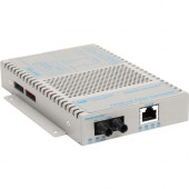 Omnitron Systems OmniConverter 10/100 PoE+ Ethernet Fiber Media Converter Switch RJ45 ST Multimode 5km Wide Temp - 1 x 10/100BASE-TX; 1 x 100BASE-FX; US AC Powered; Lifetime Warranty - RoHS, WEEE Compliance 9320-0-11W