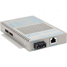 Omnitron Systems OmniConverter SL 10/100 PoE Ethernet Fiber Media Converter Switch RJ45 SC Multimode 5km - 1 x 10/100BASE-TX; 1 x 100BASE-FX; US AC Powered; Lifetime Warranty - RoHS, WEEE Compliance 9342-0-11