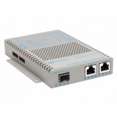 Omnitron Systems OmniConverter SL 10/100 PoE Ethernet Fiber Media Converter Switch RJ45 SFP Wide Temp - 2 x 10/100BASE-TX; 1 x 100BASE-FX; US AC Powered; Lifetime Warranty - RoHS, WEEE Compliance 9359-0-21W