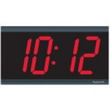 Pyramid TimeTrax Sync 4in x 4 Digit Red LED Wireless Digital Wall Clock - Digital 9D44BR