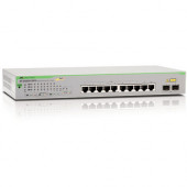 Allied Telesis 10-Port 10/100/1000T WebSmart Switch with 2 SFP Combo Ports and PoE+ - 10 Ports - Manageable - 2 Layer Supported - Twisted Pair - Rack-mountable, Desktop, Wall Mountable AT-GS950/10PS-50